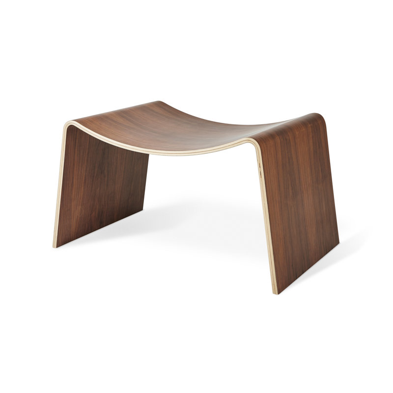 Wave Stool, Walnut