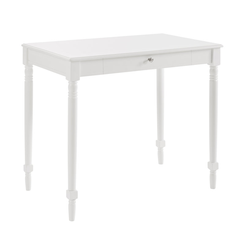 Mayall Solid Wood Base Writing Desk, White
