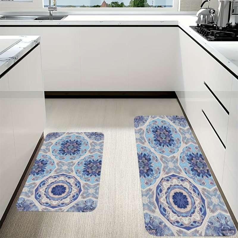 Light Brown Texture, Kitchen Mats 2 Count