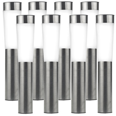 Amaker Stainless Steel 8 Light LED Pathway Lights