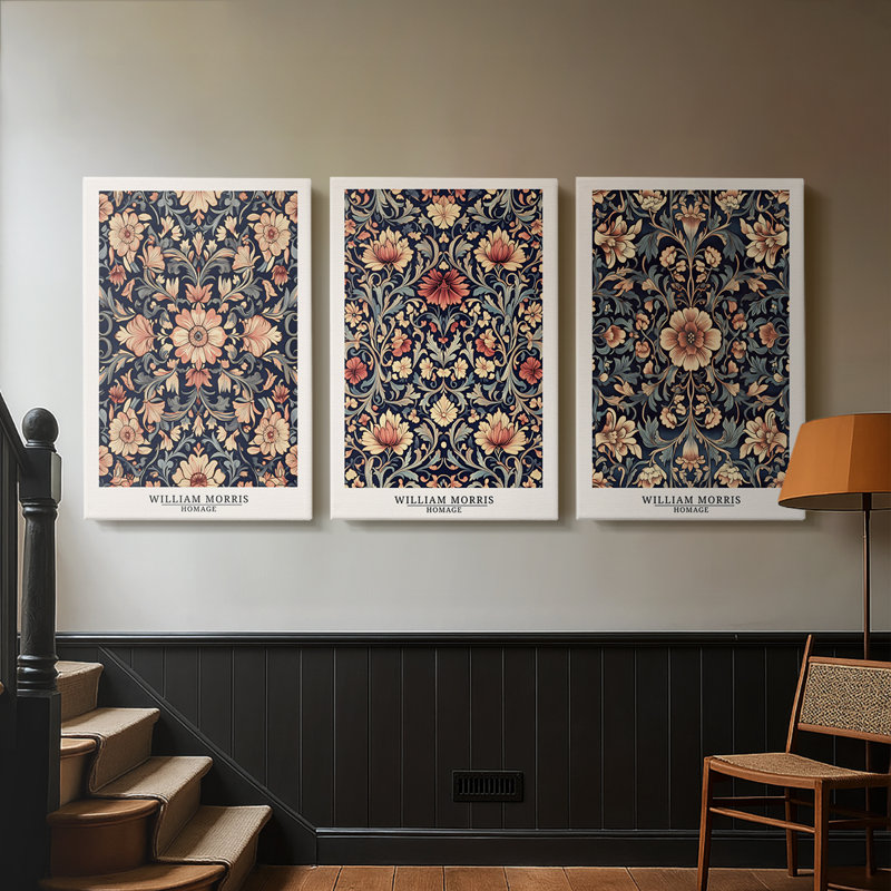 Collection de 3 pièces - DMCXLVI - Collection sur toile tendue sur mesure - 3 pièces, H 60 po x l 120 po