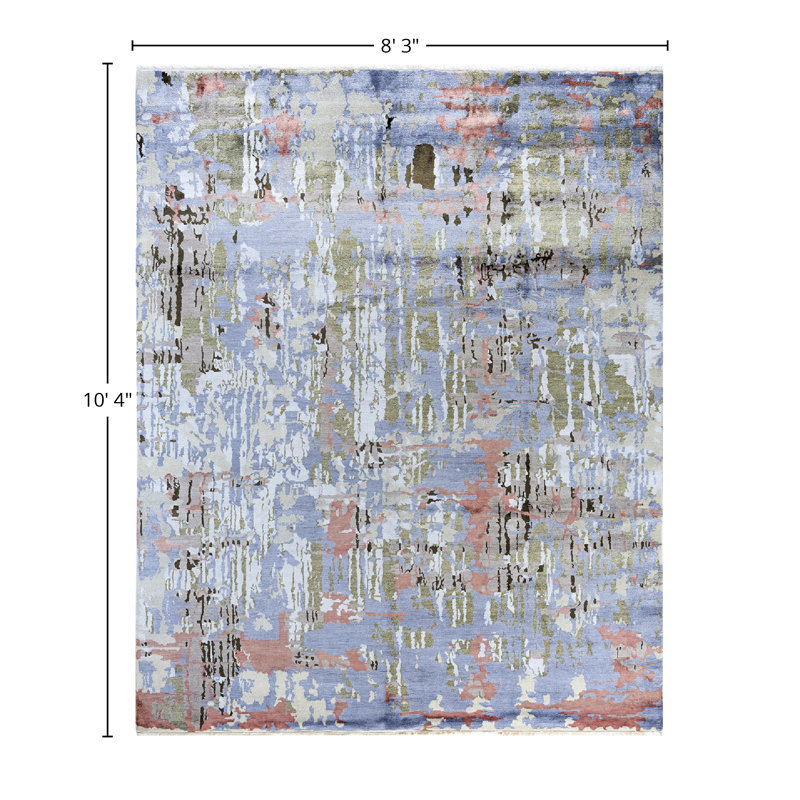 Overdyed One-of-a-Kind 8' 3" X 10' 4" Hand Knotted Area Rug