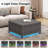 Ottoman with Outlets and LED Lights,40" Large Square Storage Ottoman,Coffee Table Ottoman with Lift Top & Wooden Legs Morden Grey Footstool for Living Room, Bedroom