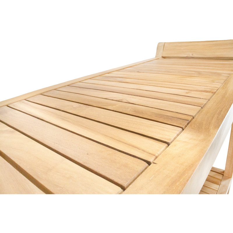 29.52 in. W Teak Shower Bench