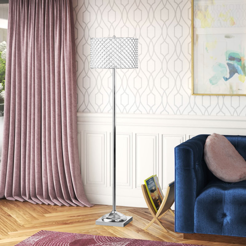 Lampe sur pied 62 po Buzzell, Plaqué or