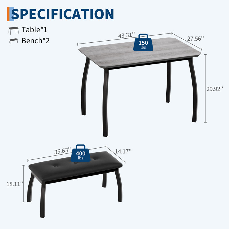Dining Set, Gray, Gray, Gray, Gray