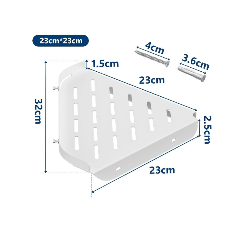Stainless Steel Drill / Screw Bathroom Shelves
