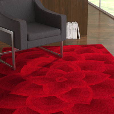 Tapis rouge touffeté à la main Kiratsou