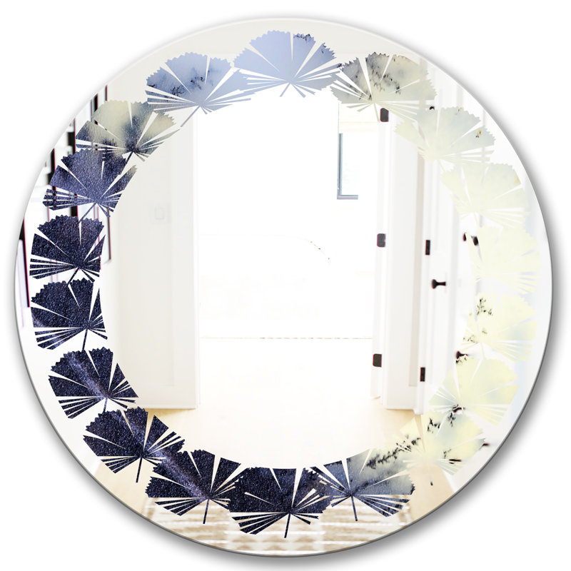 Miroir mural Moss Agate, H 24 po x l 24 po, Moss Agate Bush Leaves