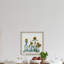 Sunflowers In Blue Vase - Single Picture Frame Painting-40568481-86360638