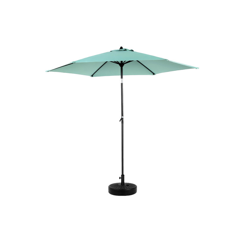 Parasol de table d'extérieur 9 pi Stable et. Fonction de bouton-poussoir. Pour terrasse, cour ou piscine. 100% - Stabilité accrue. Facile à ajuster. Idéal pour