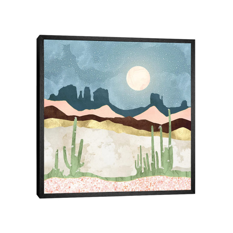 Desert Bloom - Print on Canvas, Black Framed, 66.04 cm H x 66.04 cm W