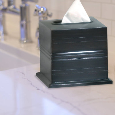 Boîte à mouchoirs Oneita | Porte-papier hygiénique carré en acier inoxydable | Finition bronze huilé