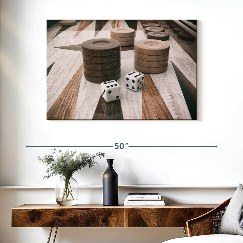 Senne Wooden Backgammon Board, 26" H x 39" W