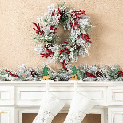 Set of 2 Christmas Reindeer&Bear Stocking Holder