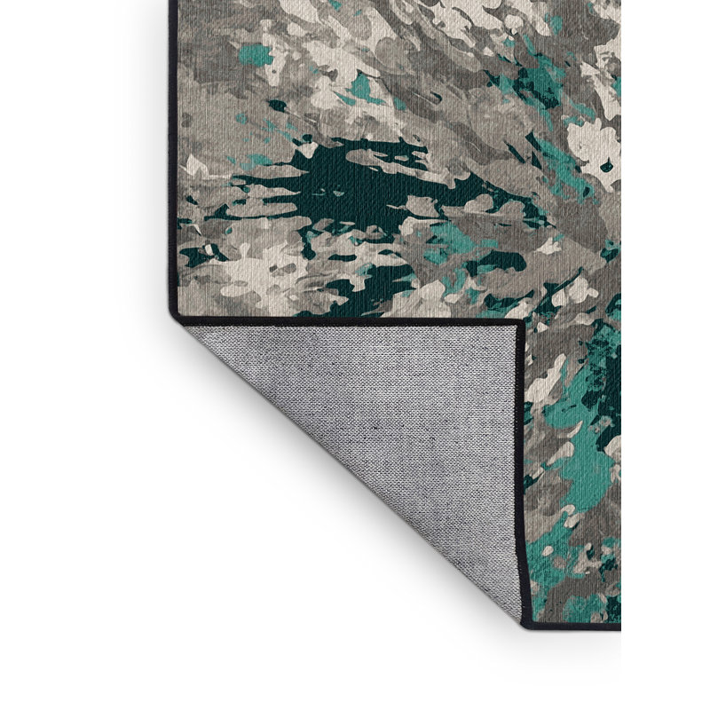 Tapis gris lavable à la machine GSIX03640, Rectangle 2 pi x 3 pi