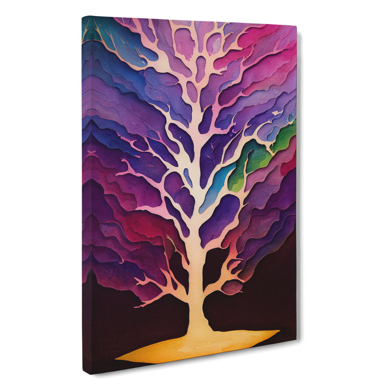 XV1022-4281X Sublime Tree No.1 Abstract - Print, No Matte, 50cm H x 35cm W, Wrapped Canvas