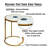 Torridon Marble Top with Blue Agate Stone Inlay Open End Table