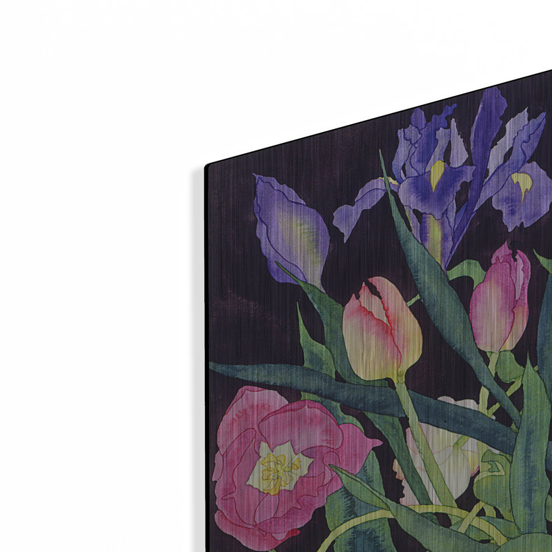 "Tulipes et iris" par Carissa Luminess, H 24 po x l 36 po