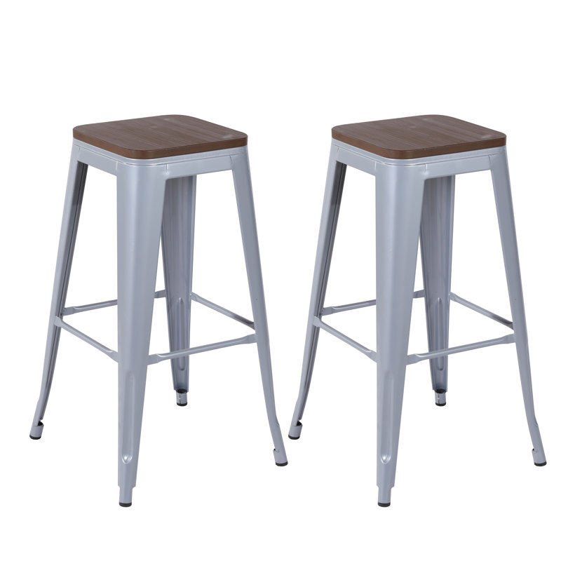 Tabouret de bar 29,5 po Ferriera, Gris, 2