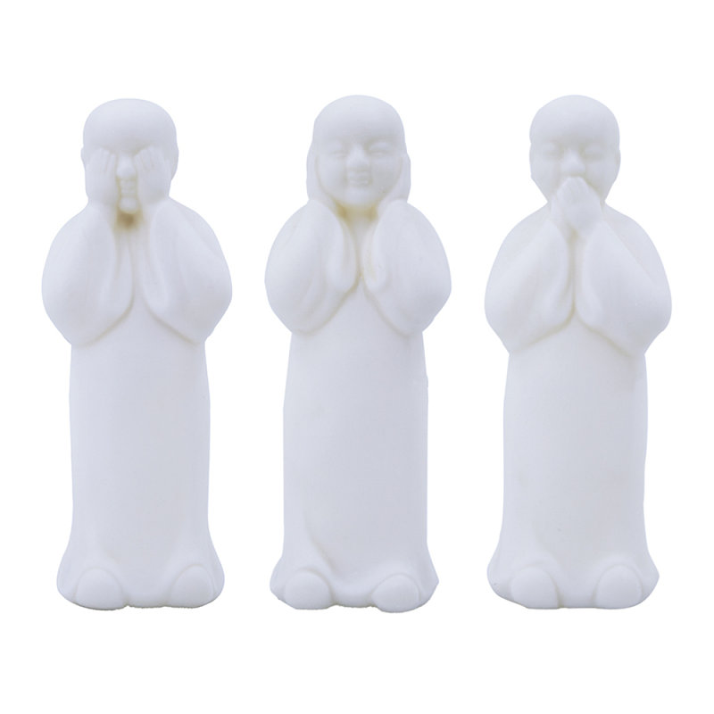 S/3 3.5X3x9.8" Standing Monks
