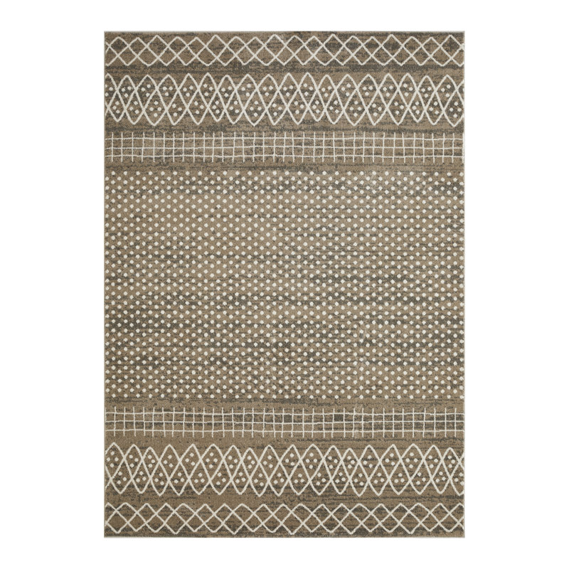 Aqiilah Performance Geometric Indoor Rug, Rectangle 6'7" x 9'2"