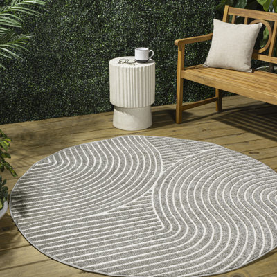 Tapis intérieur / extérieur gris / ivoire Hallie