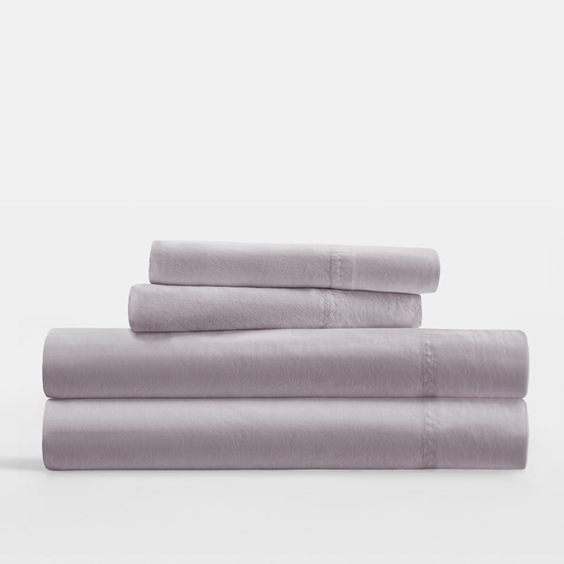 Sheet Set Solid Cotton, Pink, King Sheet Set with 3 Additional Pieces
