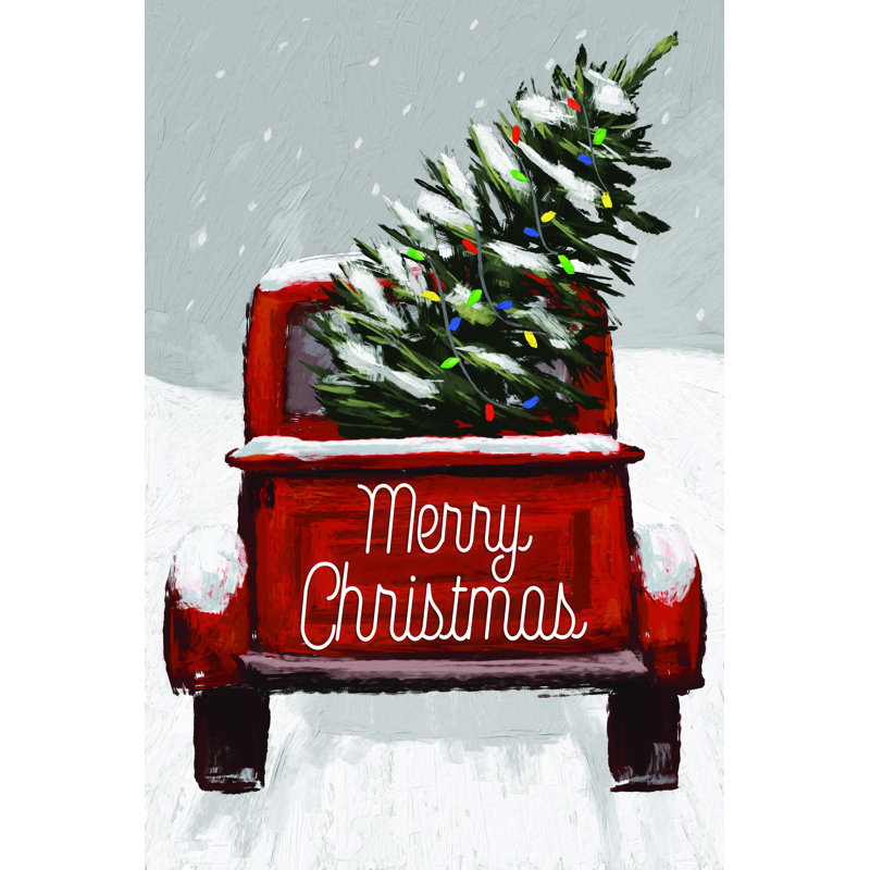 Camion rouge de Noël, H 12 po x l 8 po