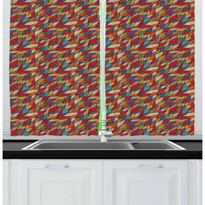 Abstract Tailored Kitchen Curtain