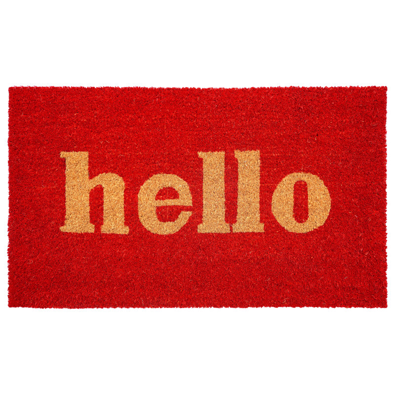 Tapis d'entrée antidérapant Artim, 2 pi x 3 pi, Rouge