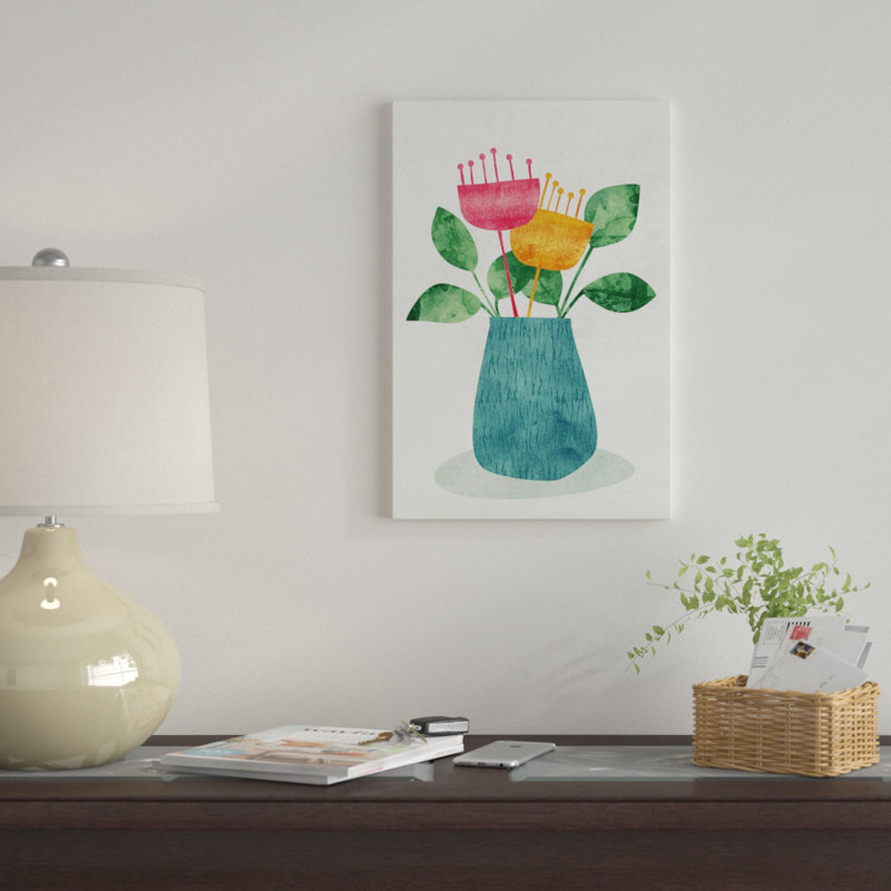 Bouquet - Print, 26" H x 18" W x 1.5" D, Black Framed Canvas, No Mat