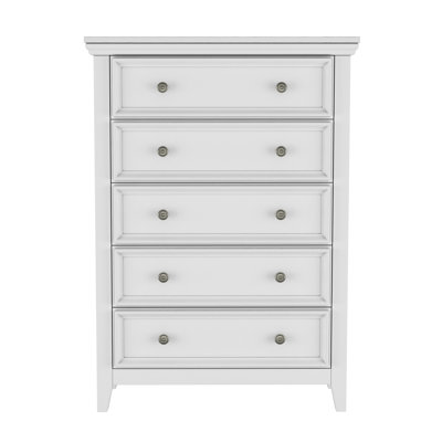 Commode de rangement à 5 tiroirs Farmhouse pour chambre à coucher, bureau et salle à manger, style rétro