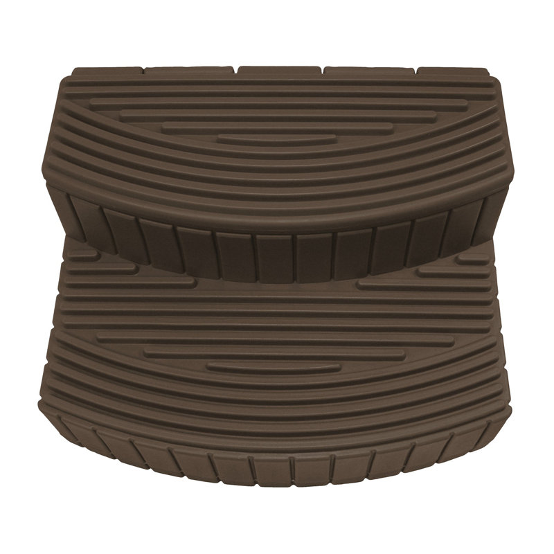 2 - Step Plastic Hot Tub Step, Oak