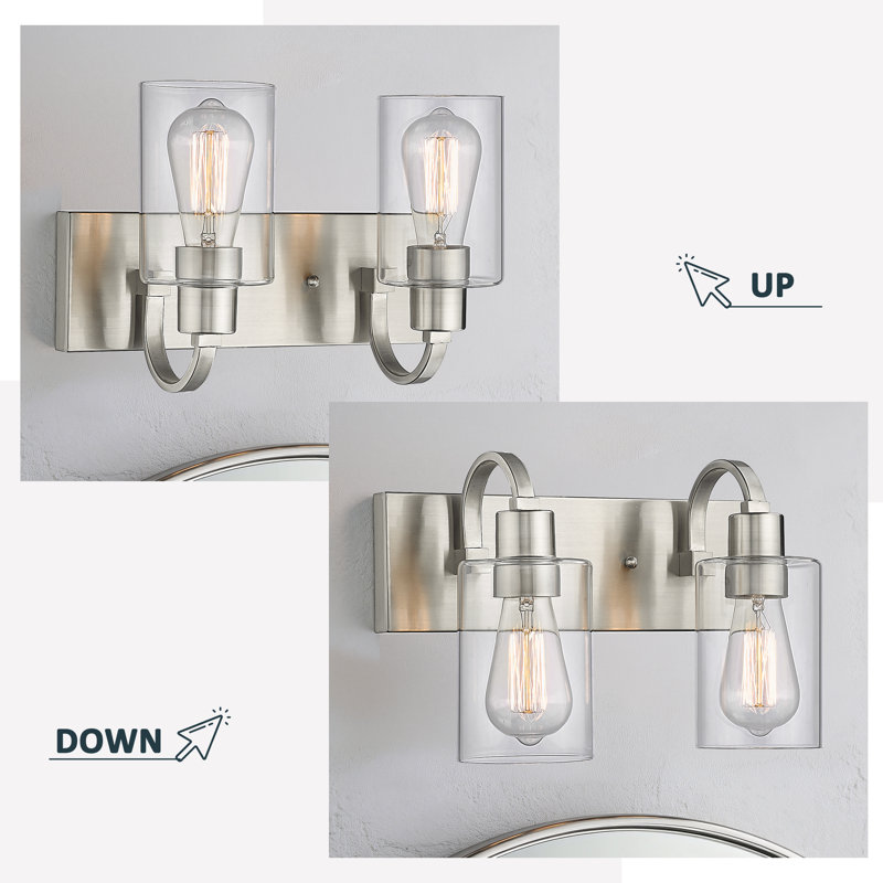 Sornson Dimmable Vanity Light, Btushed Nickel, 2