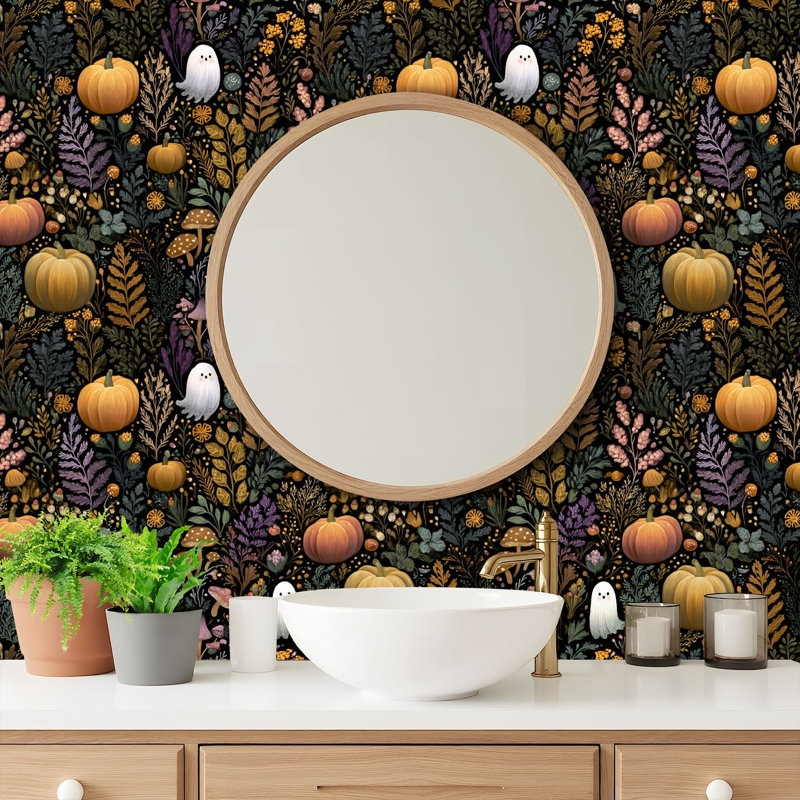 Papier peint auto-adhésif fantaisiste Berry Forest, 117.6" L x 22.8" W