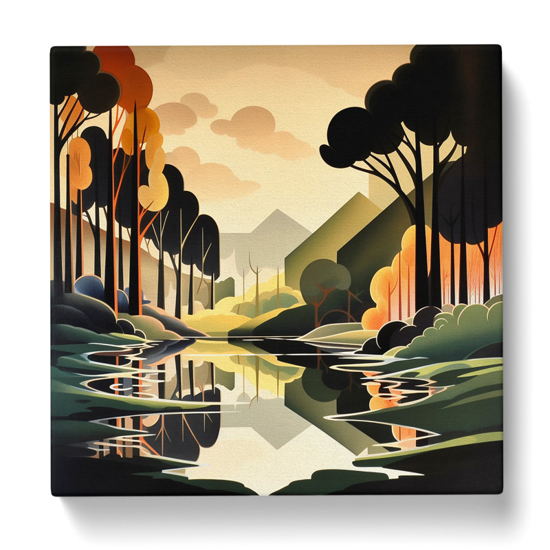 Modern Wall Art - Wrapped Canvas, 35cm H x 35cm W x 3cm D