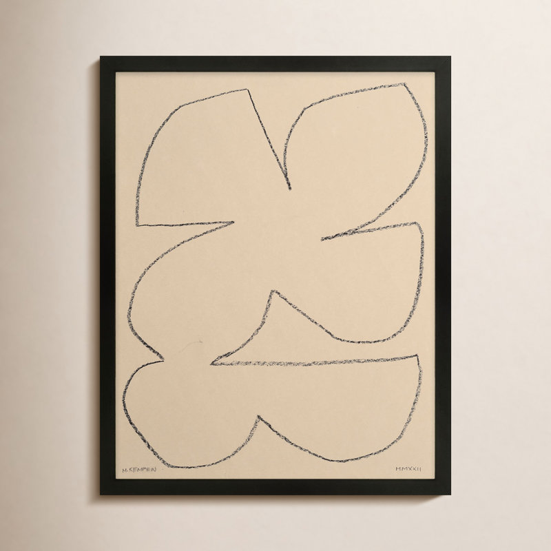 Outlines 4 Print by Michael Kempen, 38" H x 30" W x 1.25" D, Black 