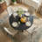 Folmar 39.5" W 5-Piece Round Dining Set with Chenille Chairs-95092224