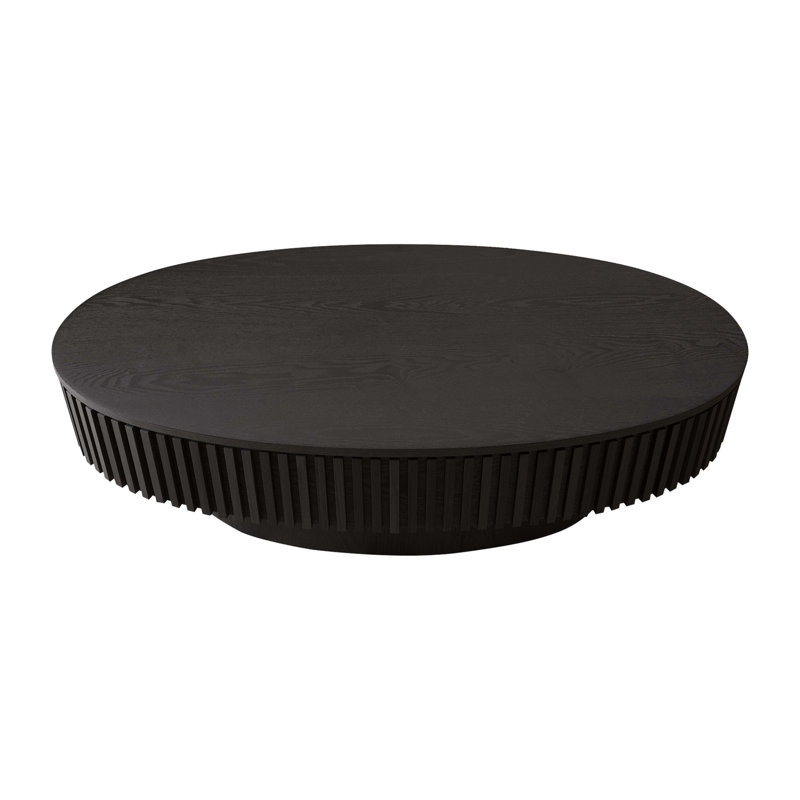 Table basse ovale avec rangement 47 po, Noir