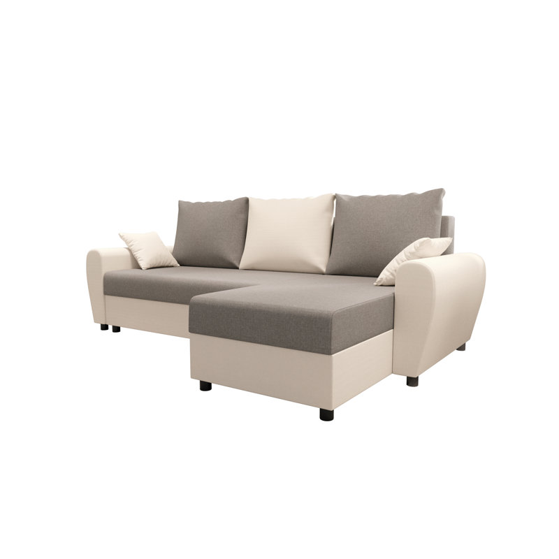 Spalla 3 Seater Corner Sofa , Right -sided, Cream/Light gray - Sawana21/Sawana01