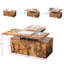 Table basse à plateau relevable multi-fonctions avec banc de rangement 4 en 1 Hamble-1052176711-1052176710