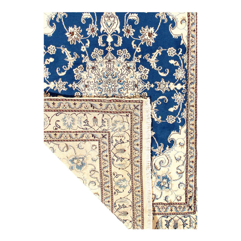 Oriental Area Rug in Light Blue