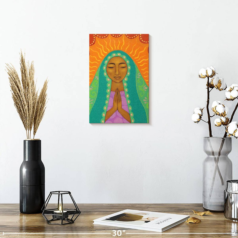 Adella vierge de Guadalupe, H 12 po x l 8 po
