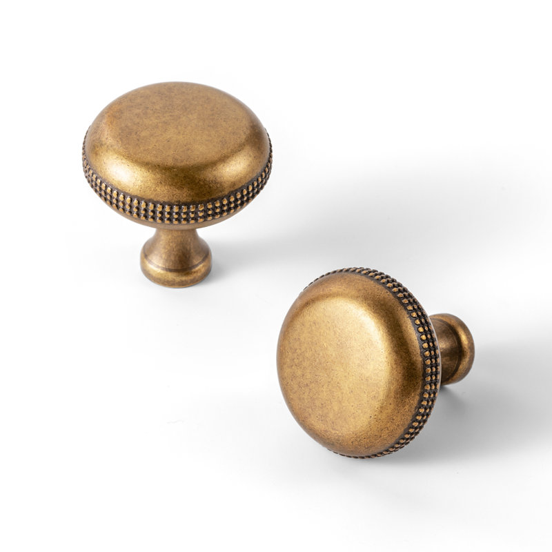 1.18" Mushroom Knob, Antique Brass