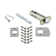 Meadows Plate with Decorative Keyhole and Oval Fluted Crystal Door Knob