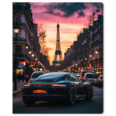 Toile parisienne «Twilight I» sur toile par Urban Remedy