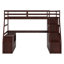 Lit mezzanine avec tiroirs, tablettes et bureau-1193084901