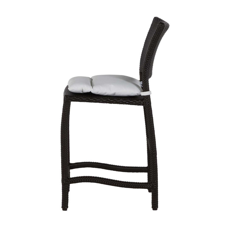Tabouret de bar 30 po Skye, Noyer noir, InsideOut® Rollo ‑ lin dentelle, Welt