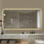 Miroir mural noir avec miroir de coin arrondi